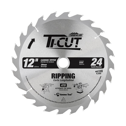Amana Tool - 12024-30 - TI-CUT SAW 12"/24T ATB 30MM