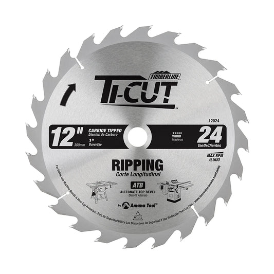 Amana Tool - 12024 - TI-CUT SAW 12"/24T ATB 1"