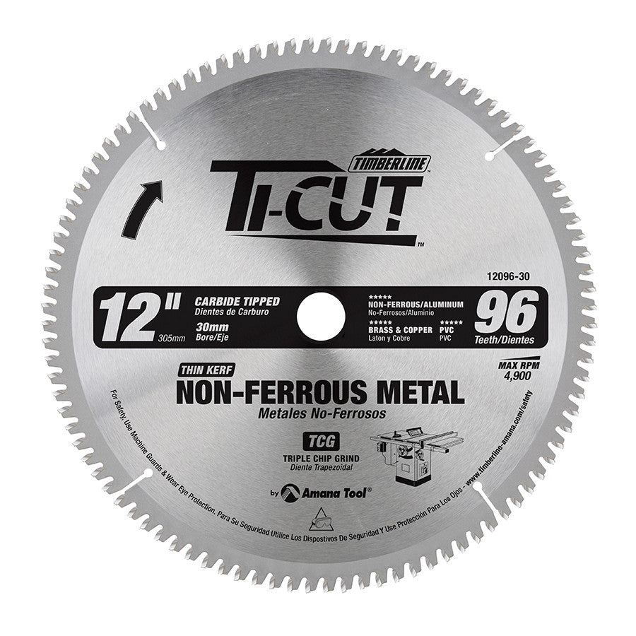 Amana Tool - 12096-30 - TI-CUT SAW 12"/96T -5 DEG TCG