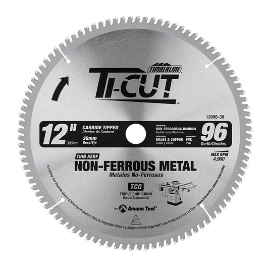 Amana Tool - 12096-30 - TI-CUT SAW 12"/96T -5 DEG TCG