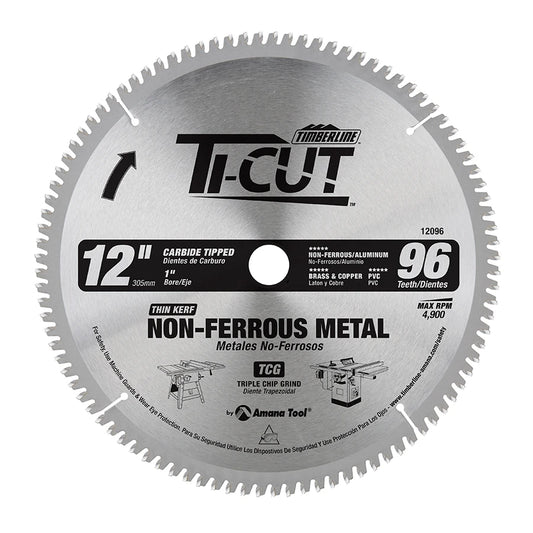 Amana Tool - 12096 - TI-CUT SAW 12"/96T -5 DEG TCG