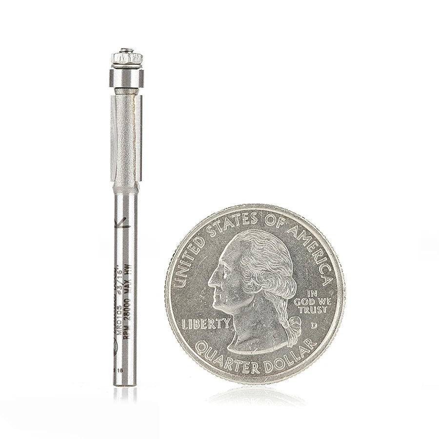 Amana Tool - MR0105 - 3/16" DIA MINI FLUSH TRIM 1/8S