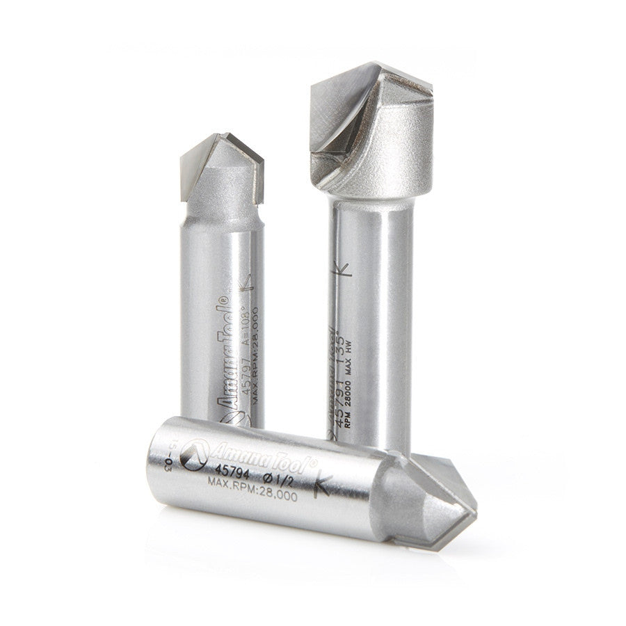 Amana Tool - AMS-147 - 3PCS ACM V 90 108 135 DEG. SET