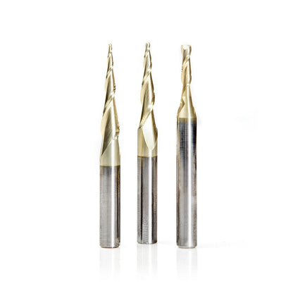 Amana Tool - AMS-110 - 3PC 3D, CARVING CNC ZrN SET