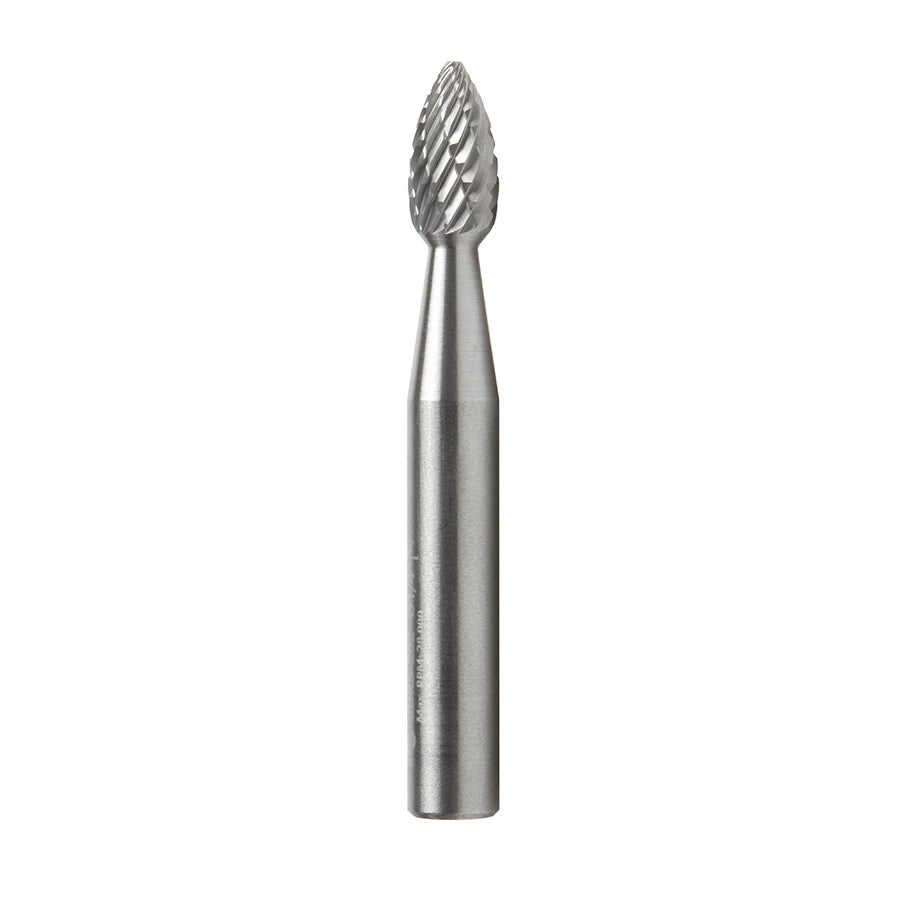 Amana Tool - BURS-202 - SH-1DC 1/4x1/2x1/4 FLAME SHAPE