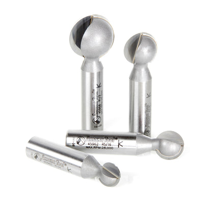 Amana Tool - AMS-557 - 4 PCS BALL END SET 1/2 SHANK