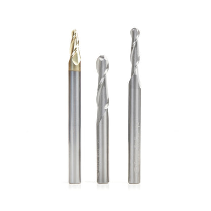 Amana Tool - AMS-149 - 3PC BALL NOSE ROUTER BIT PACK