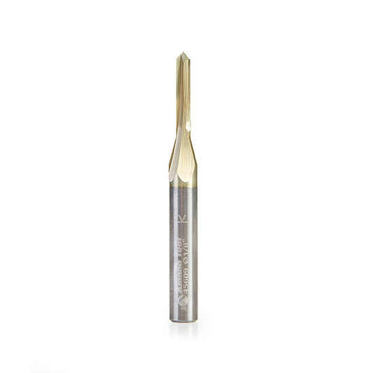 Amana Tool - 45609 - 1/8"Dx1/4" ZrN 90D 2FL VGROOVE