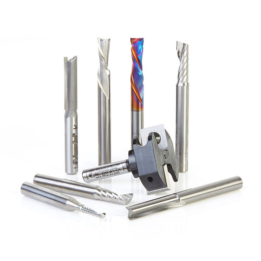 Amana Tool - AMS-164 - 8 PC CNC STARTER SET