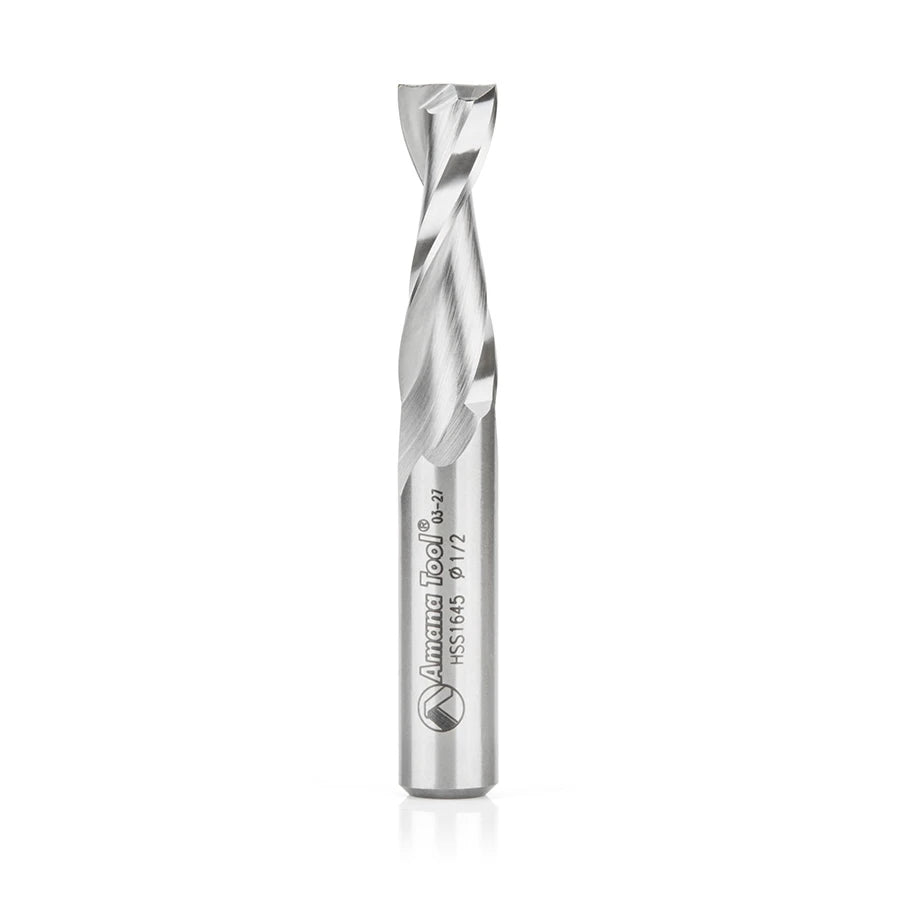 Amana Tool - HSS1645 - HSS 2FL 1/2"x1/2"x3-1/2"UP CUT