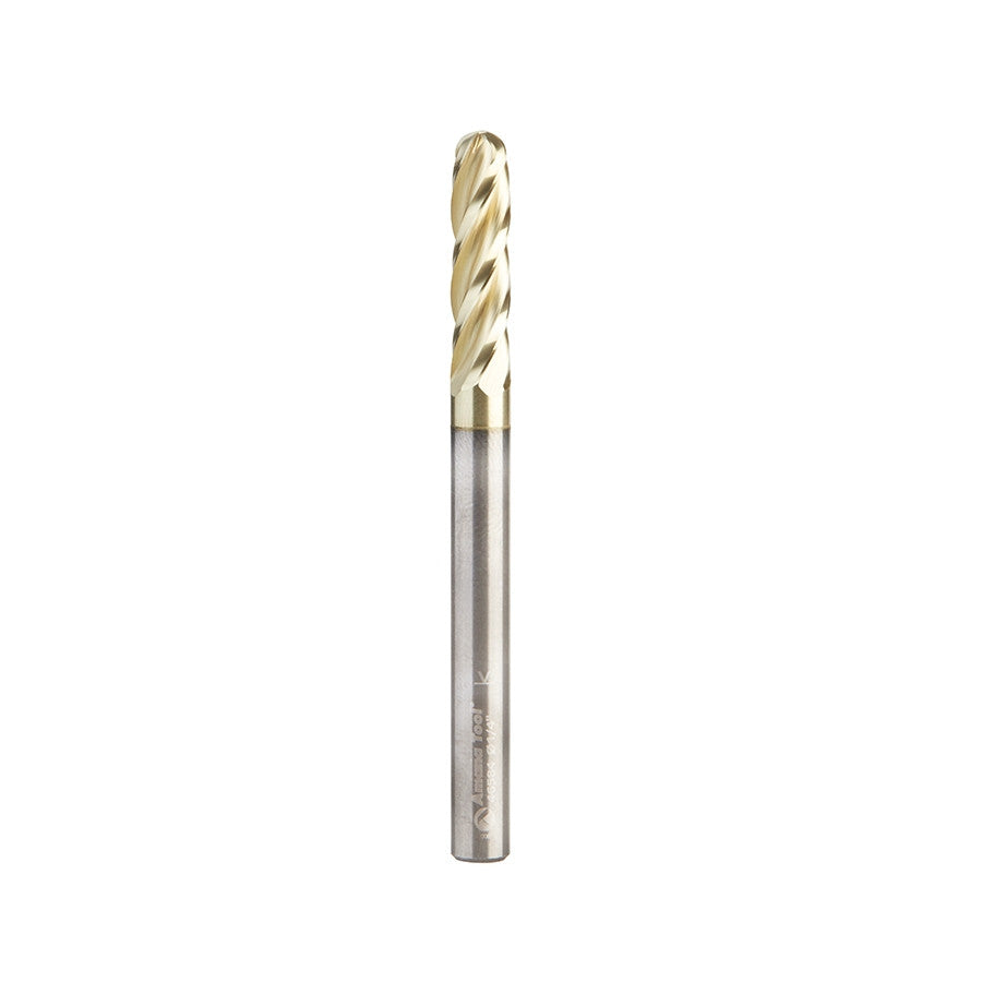 Amana Tool - 46584 - 1/4 CARVING 3D BALLNOSE ZrN