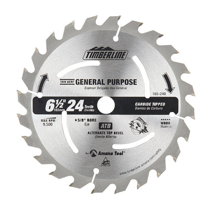Amana Tool - 165-240 - TIMBRLIN 6-1/2X24T ATB 5/8 BOR