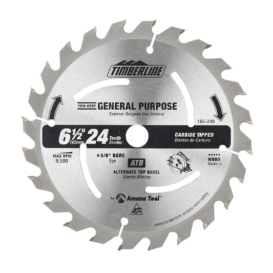 Amana Tool - 165-240 - TIMBRLIN 6-1/2X24T ATB 5/8 BOR