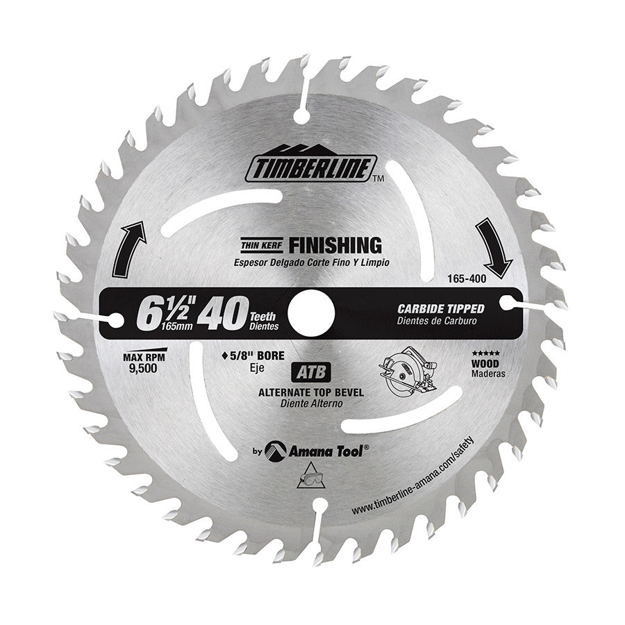 Amana Tool - 165-400 - TIMBRLIN 6-1/2X40T ATB 5/8 BOR