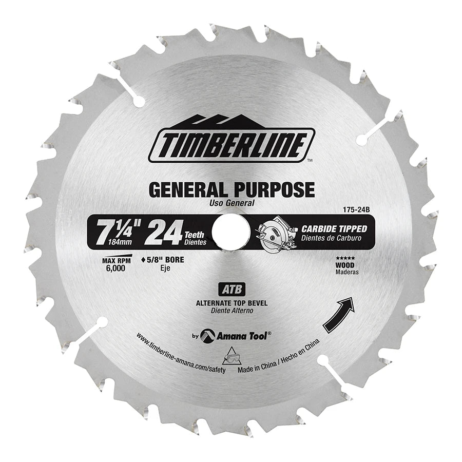 Amana Tool - 175-24B - TIMBERLINE 7-1/4" X 24T BULK