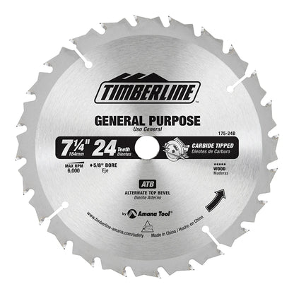 Amana Tool - 175-24B - TIMBERLINE 7-1/4" X 24T BULK
