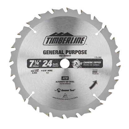 Amana Tool - 175-24C - TIMBERLINE 7-1/4" X 24T CARDED