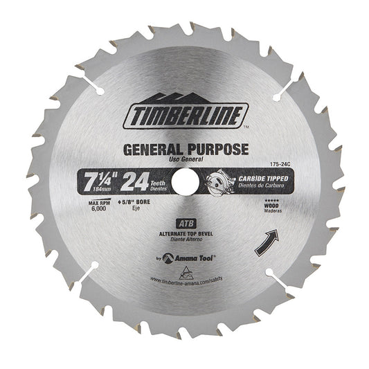 Amana Tool - 175-24C - TIMBERLINE 7-1/4" X 24T CARDED