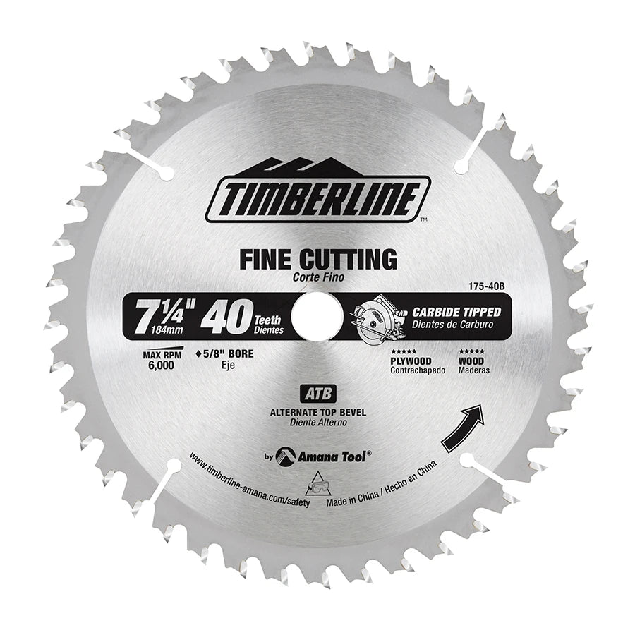 Amana Tool - 175-40B - TIMBERLINE 7-1/4" X 40T BULK