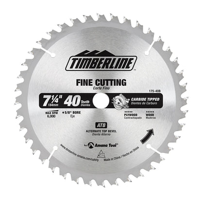 Amana Tool - 175-40B - TIMBERLINE 7-1/4" X 40T BULK