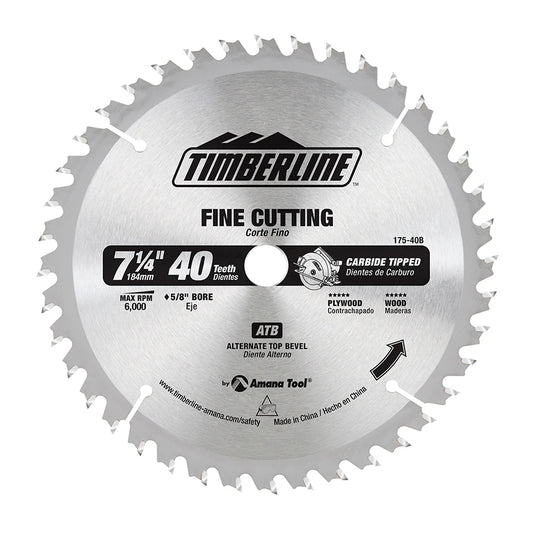 Amana Tool - 175-40B - TIMBERLINE 7-1/4" X 40T BULK