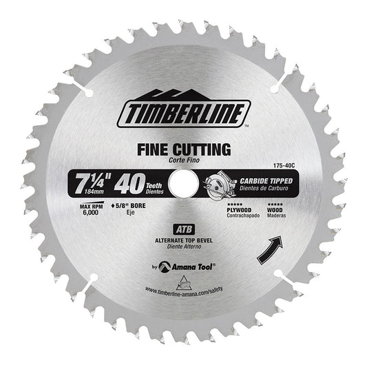 Amana Tool - 175-40C - TIMBERLINE 7-1/4"X 40T CARDED