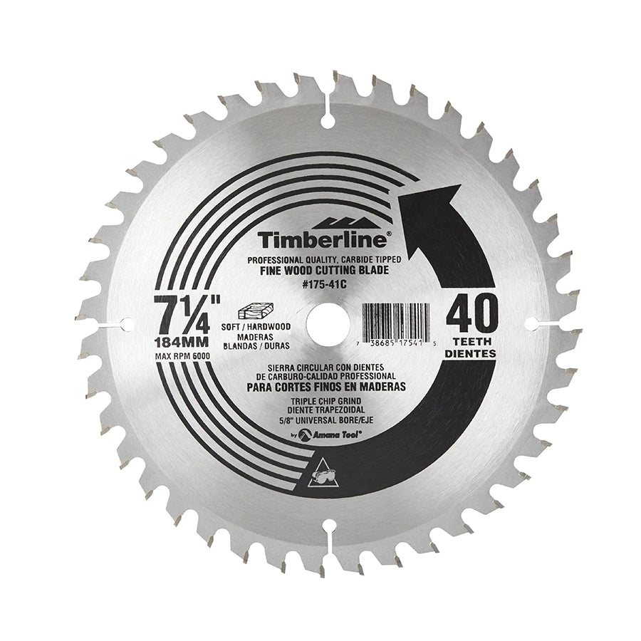 Amana Tool - 175-41C - TIMB 7-1/4"X 40T TCG (CARDED)