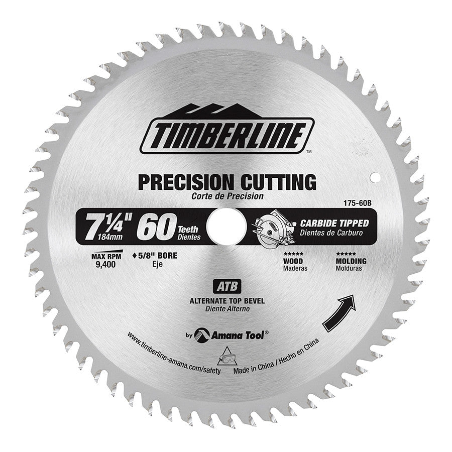 Amana Tool - 175-60B - TIMBERLINE 7-1/4" X 60T BULK