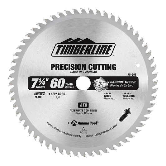 Amana Tool - 175-60B - TIMBERLINE 7-1/4" X 60T BULK