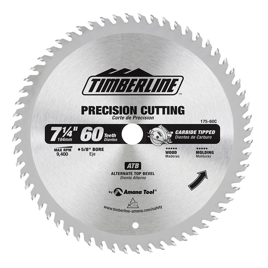 Amana Tool - 175-60C - TIMBERLINE 7-1/4" X 60T CARDED