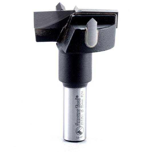 mana Tool 203351 Carbide Tipped Hinge Boring Bit R/H 35mm D x 57mm Long x 10mm SHK