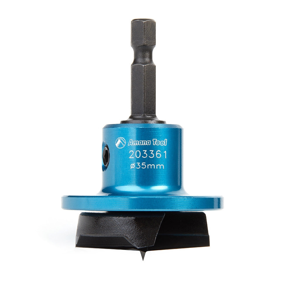 Amana Tool - 203361 - 35MM HINGE BORING W/DEPTH STOP