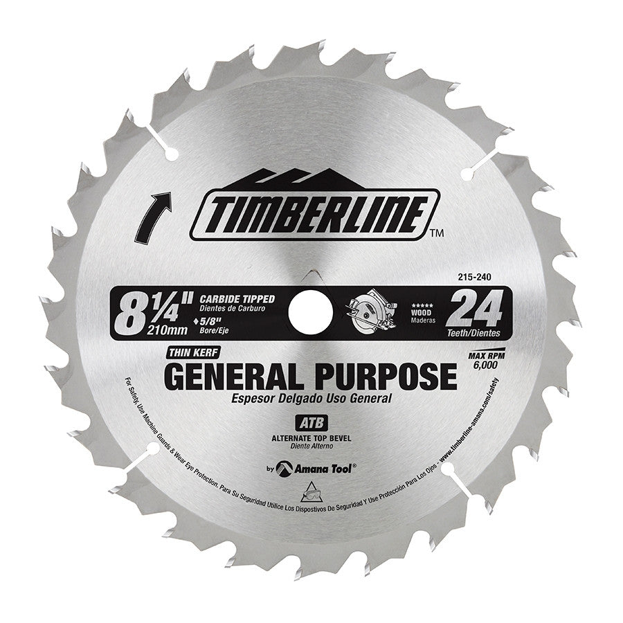 Amana Tool - 215-240 - TIMBERLINE BLADE 8-1/4" X 24T