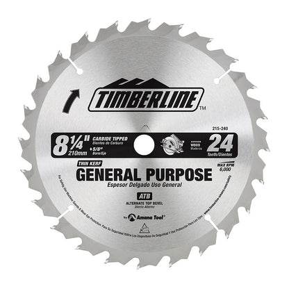 Amana Tool - 215-240 - TIMBERLINE BLADE 8-1/4" X 24T