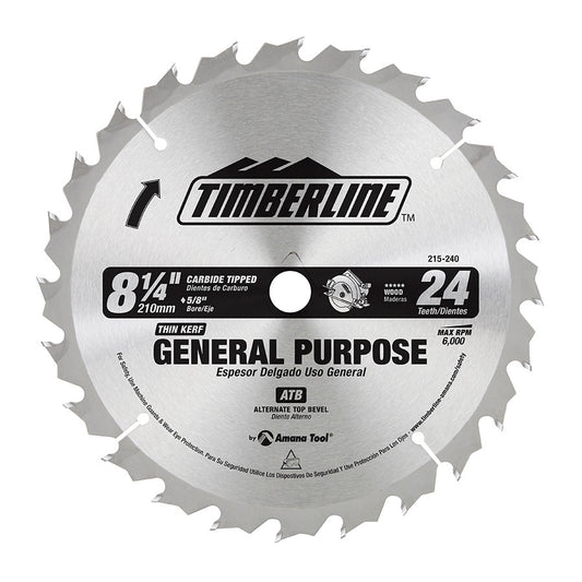 Amana Tool - 215-240 - TIMBERLINE BLADE 8-1/4" X 24T
