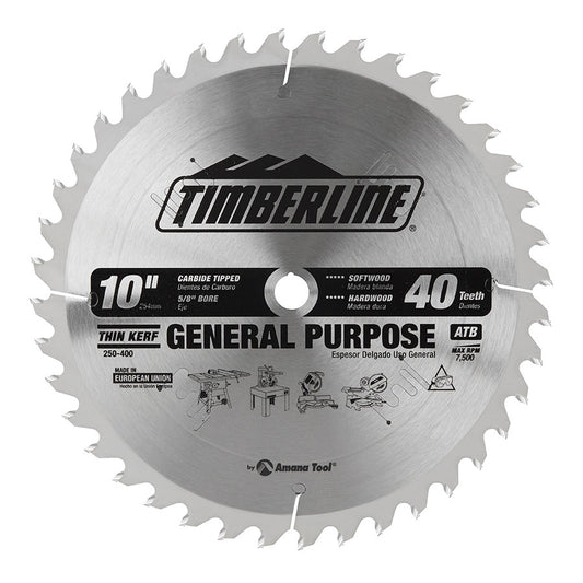 Amana Tool - 250-400 - TIMBERLINE BLADE 10"X40T A.T.B