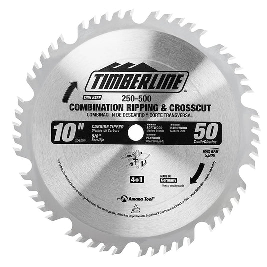 Amana Tool - 250-500 - TIMBERLINE BLADE 10"X50T 4+1