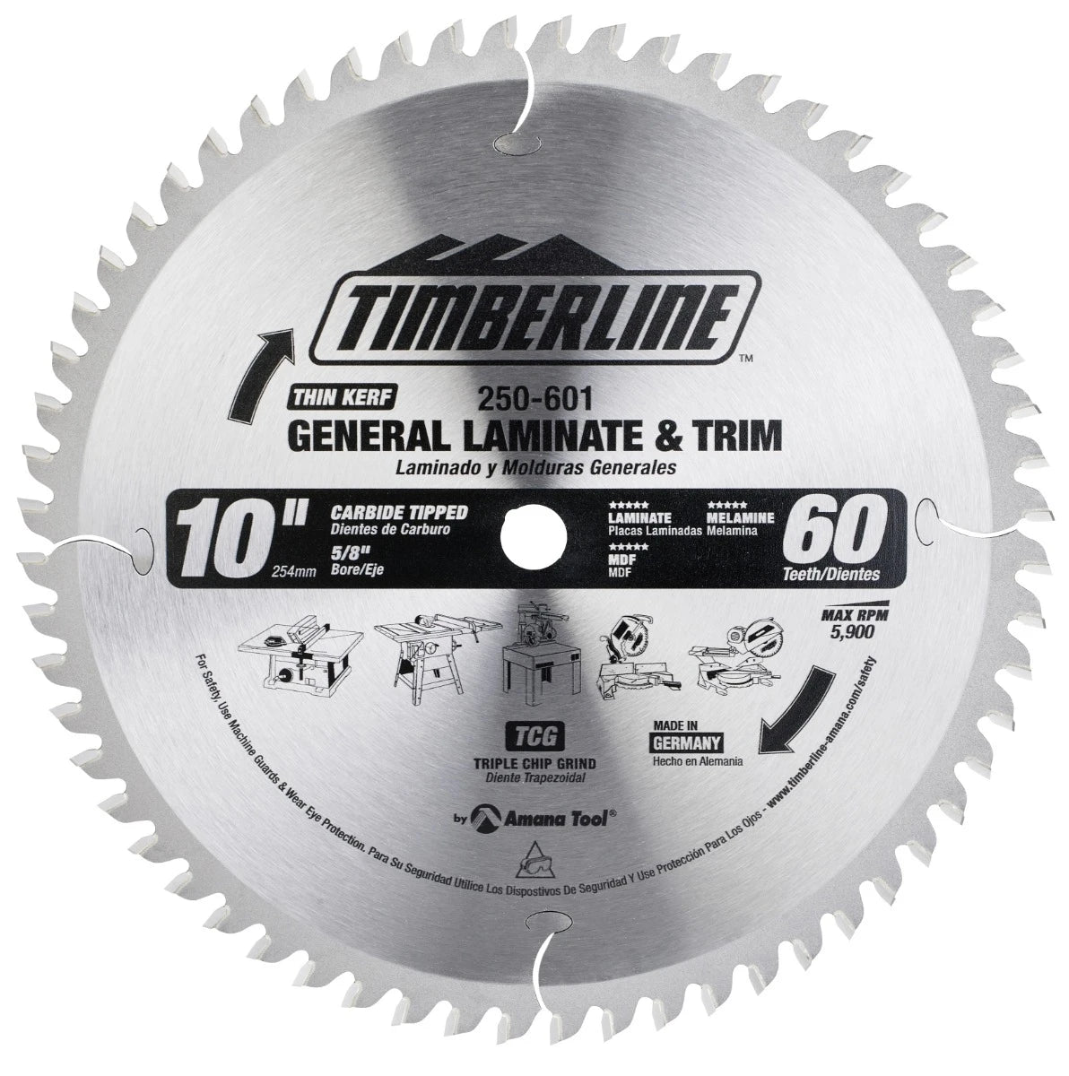 Amana Tool - 250-601 - TIMBERLINE 10"X60T T.C.G