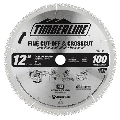 Amana Tool - 300-100 - TIMBERLINE 12"X 100T ATB