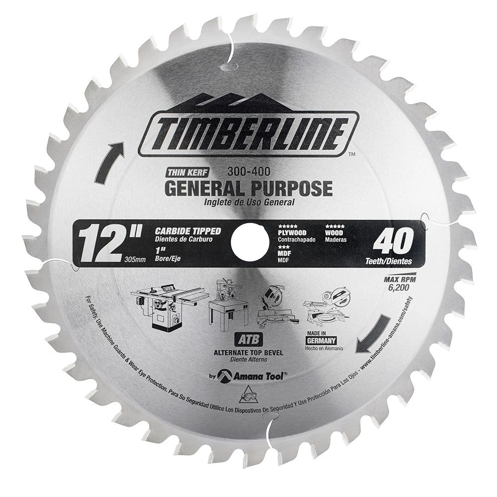 Amana Tool - 300-400 - TIMBERLINE 12"X 40T ATB