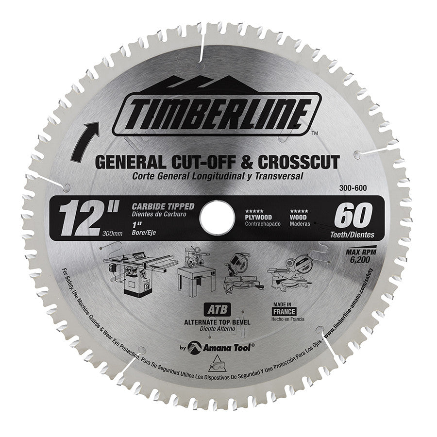 Amana Tool - 300-600 - TIMBERLINE 12"X 60T ATB