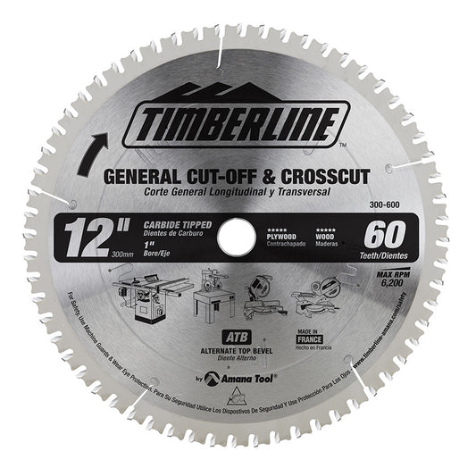 Amana Tool - 300-600 - TIMBERLINE 12"X 60T ATB