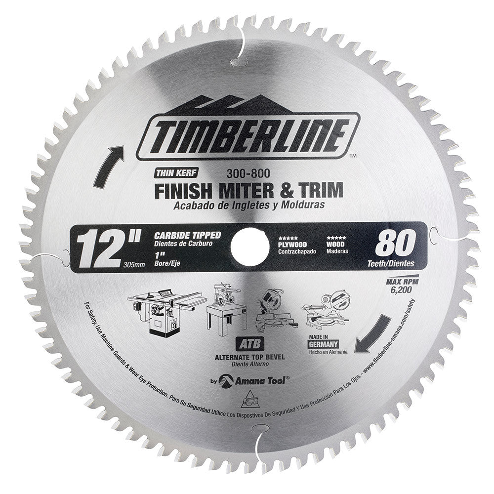 Amana Tool - 300-800 - TIMBERLINE 12"X 80T ATB