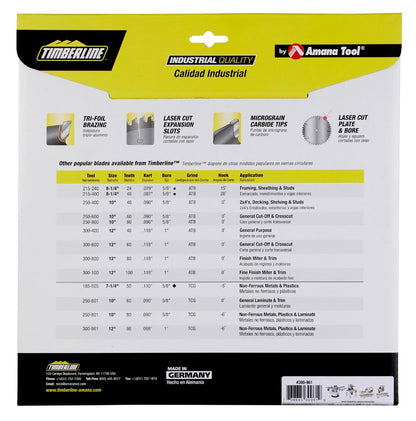 Amana Tool - 300-961 - NON-FERROUS 12"x96T TCG TIMBER