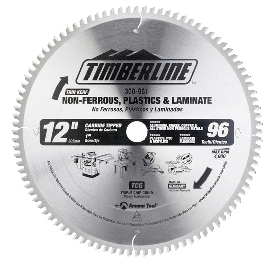 Amana Tool - 300-961 - NON-FERROUS 12"x96T TCG TIMBER