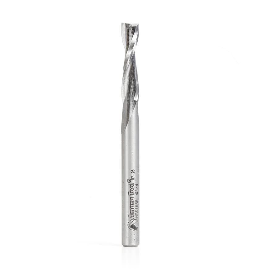 Amana Tool - HSS1636-Z High Speed Steel (HSS) Double Flute Spiral Aluminum Cutting 1/4 Dia x