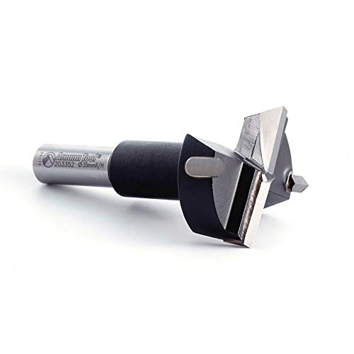 Amana Tool - 203352 Carbide Tipped Hinge Boring Bit R/H 35mm Dia x 70mm Long x 10mm Shank