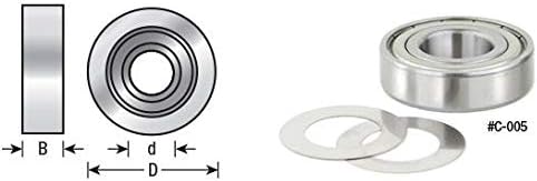 Amana Tool - C-050 Ball Bearing Rub Collar 2.000 O.D. x 9mm Height For 1-1/4 Spindle
