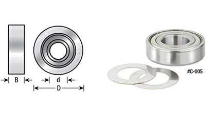 Amana Tool C-039 Ball Bearing Rub Collar 2.031 O.D. x 7/16 Height for 3/4 Spindle