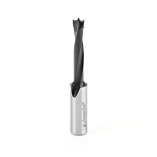 Amana Tool - 204007 Carbide Tipped Brad Pt. Boring Bit R/H 1/4 Dia x 70mm Long x 10mm Sh